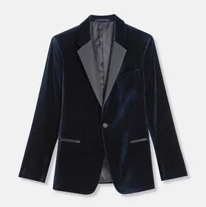 Theory Men's Navy Velvet Blazer